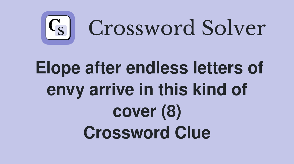 cover letters crossword clue